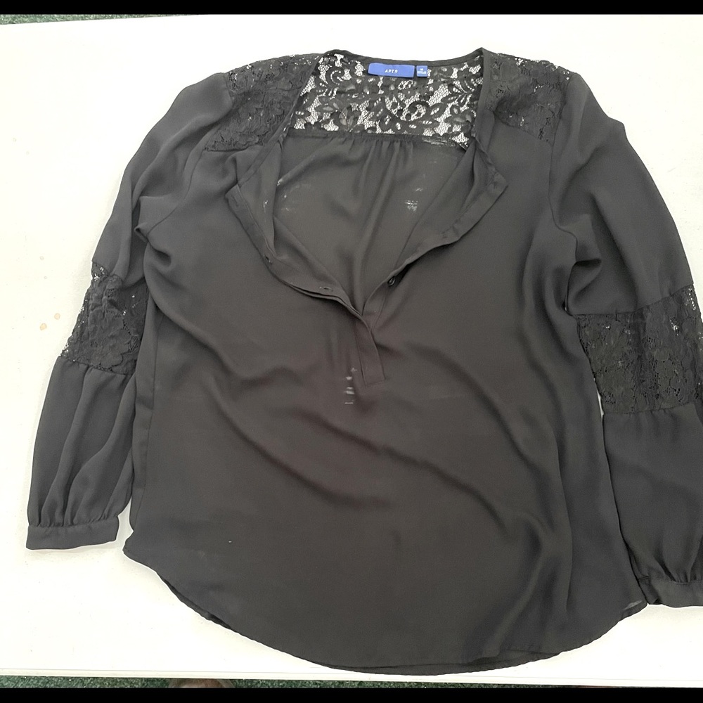 Black lace blouse